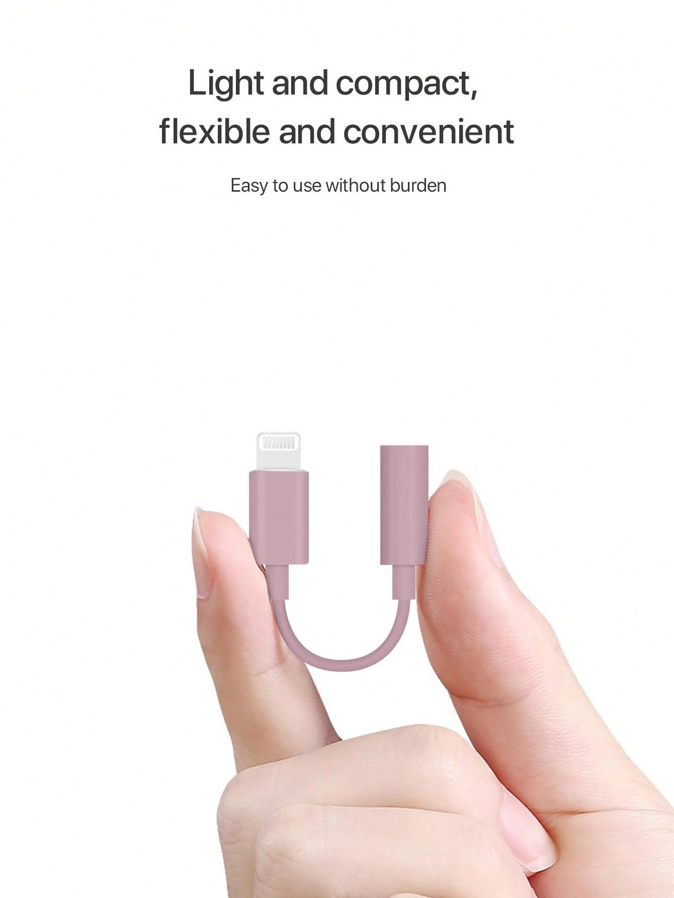 D8 MFi Lightning to 3.5mm Audio Adapter, HiFi DAC Stereo Mic Earphone Dongle