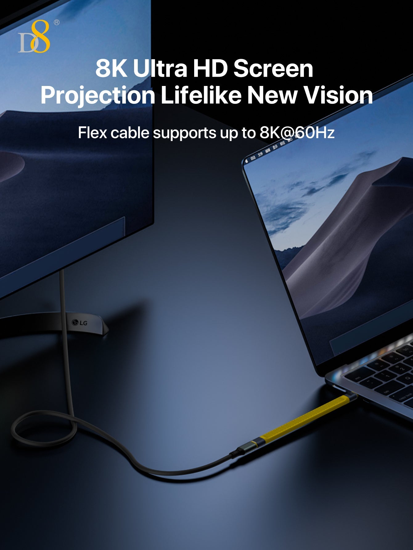 D8 Type-C flat cable USB4 short cable 240W fast charging 8K screen projection 40Gb full-function FPC flexible data cable, Type C Male to Male Flat Data Short Cable 8K@60Hz Audio/Video,48V/5A Charging, for Smartphone Power Bank Laptop Tablet,13cm/5.1in