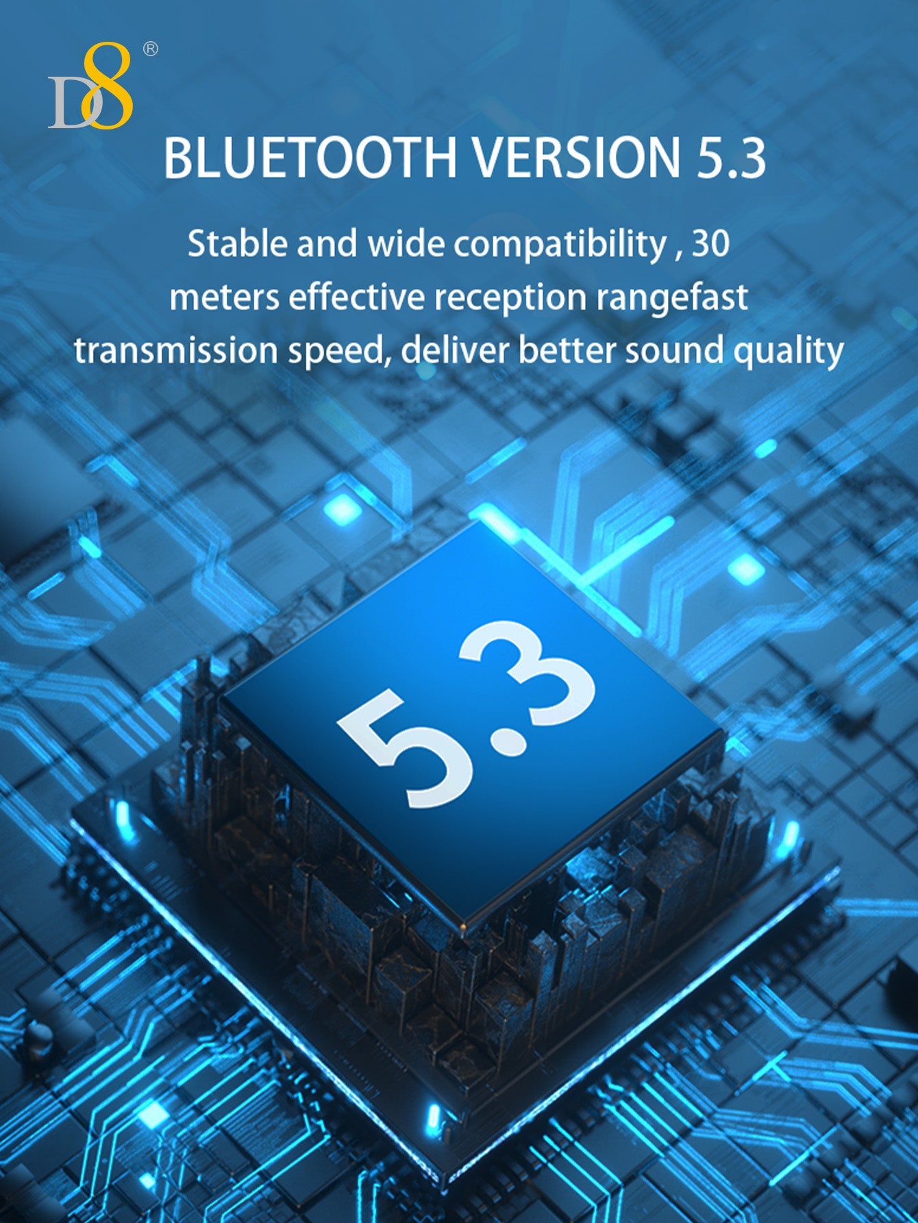 D8 Around The Neck Headphones ，100 Hours Extra Long Playback with Microphone Headset, Balanced Armature Drivers Stereo in Ear Wireless Headphones, Waterproof Workout Magnetic Neckband Earphone D8 Wireless Headphones Around Neck with Mic  Long Battery Life